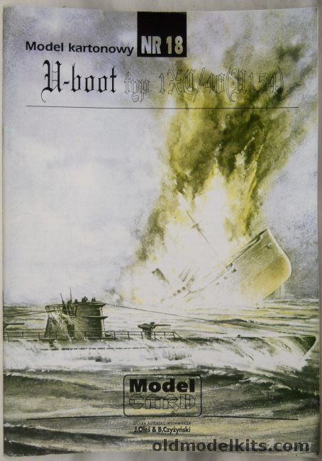 Model Card 1/100 U-154 U-Boat Type IXC/40, NR18 plastic model kit